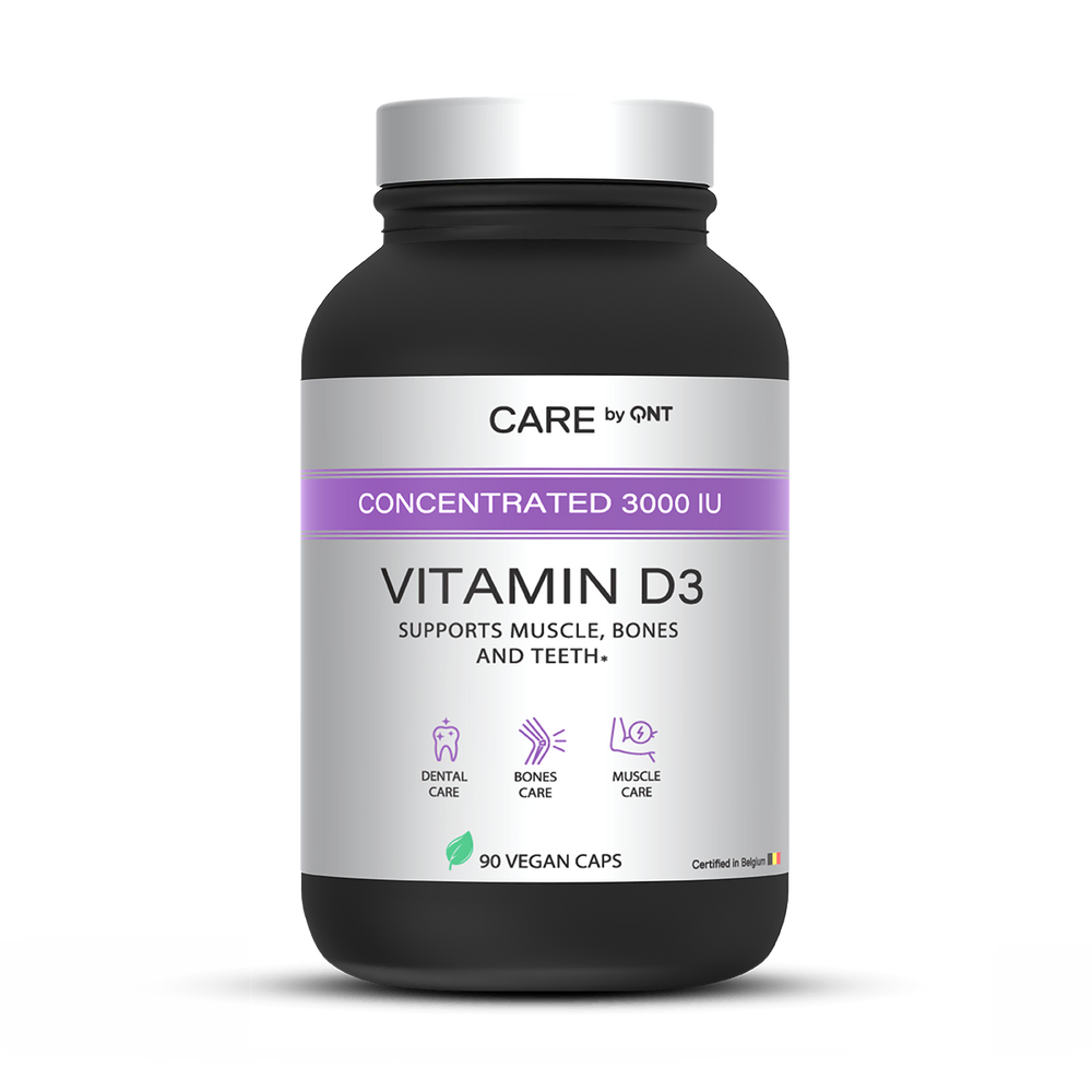 Complément alimentaire QNT Vitamin D3 3000 IU en gélules vegan, vitamine D