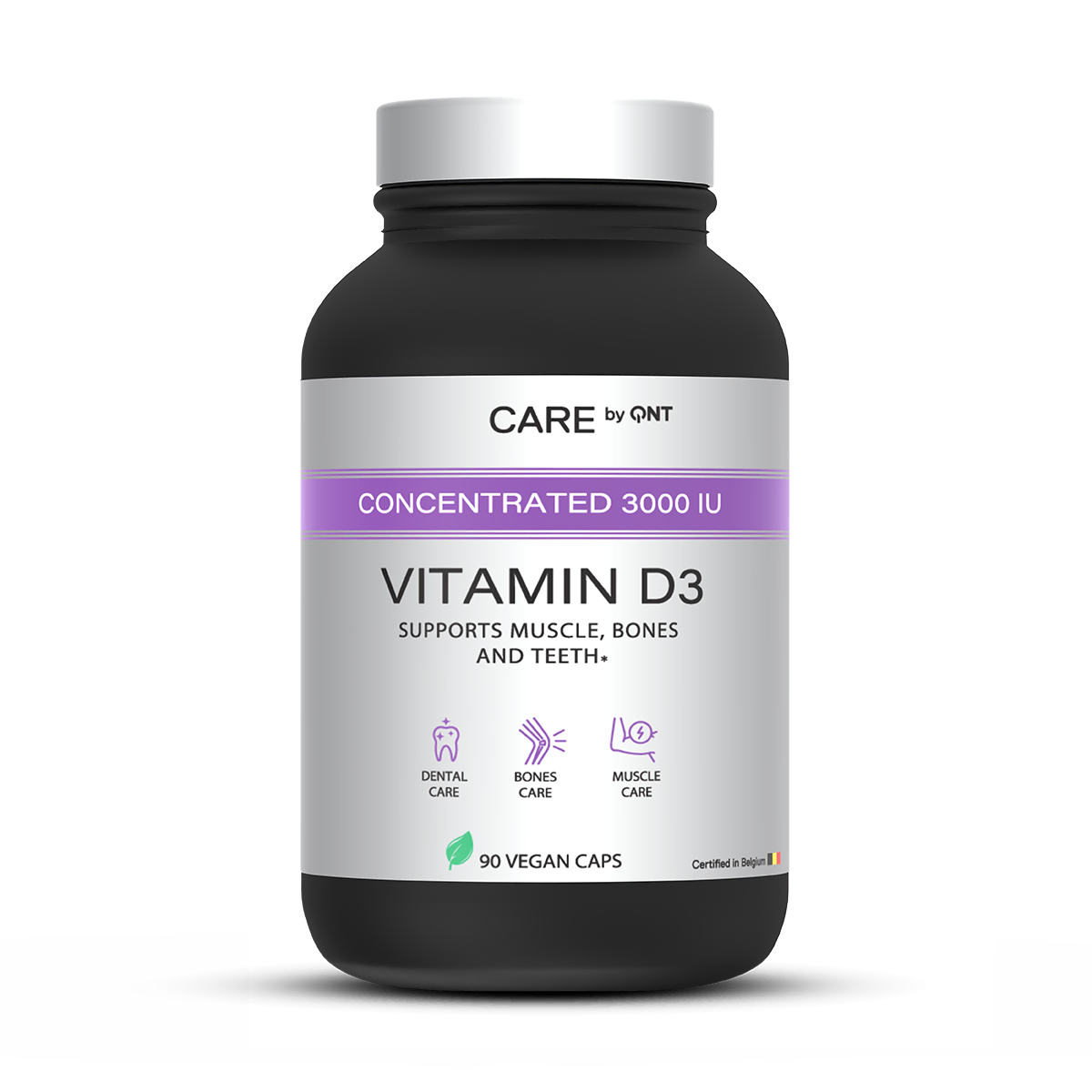 Complément alimentaire QNT Vitamin D3 3000 IU en gélules vegan, vitamine D