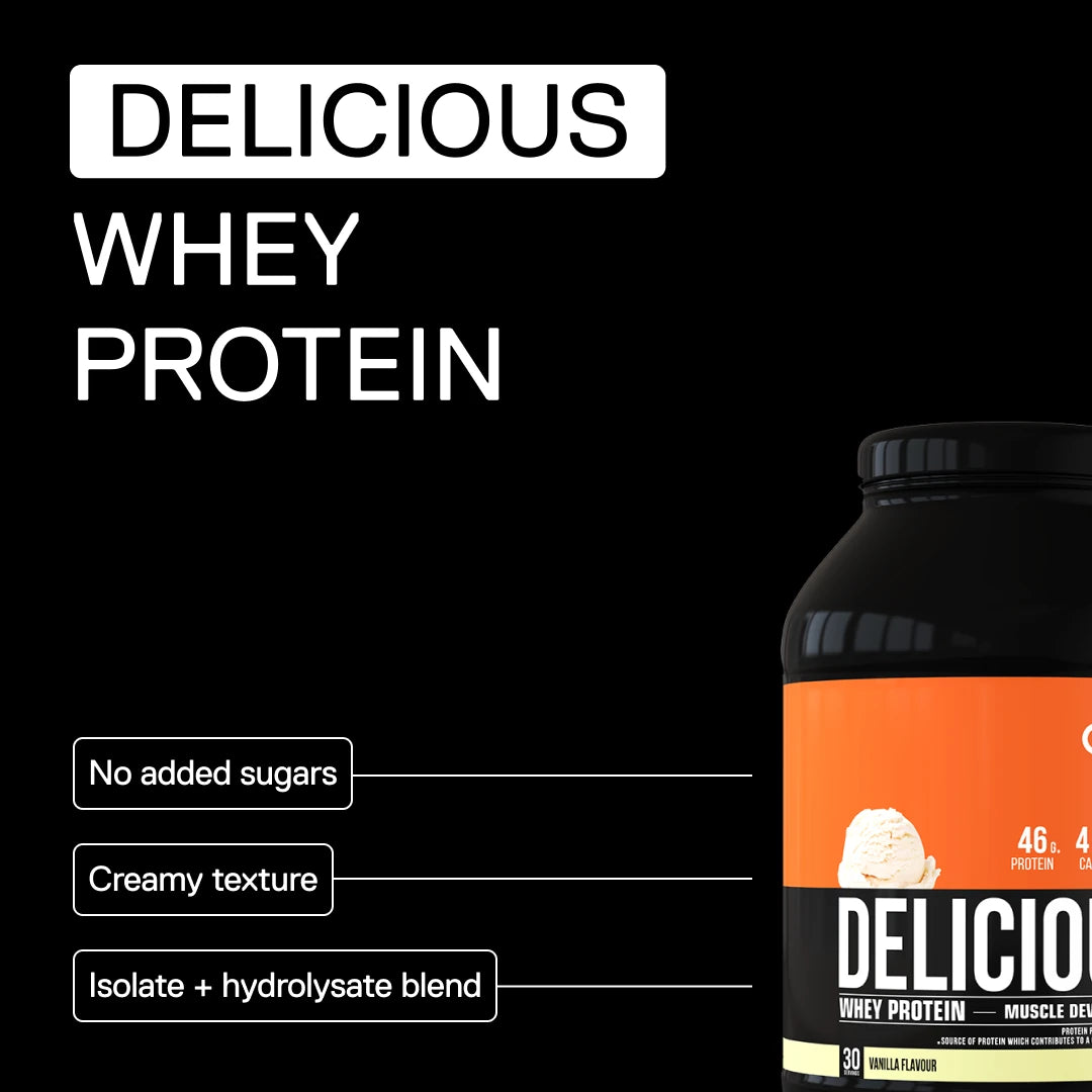 QNT Delicious Whey Protein Vanilla – no added sugars and creamy texture