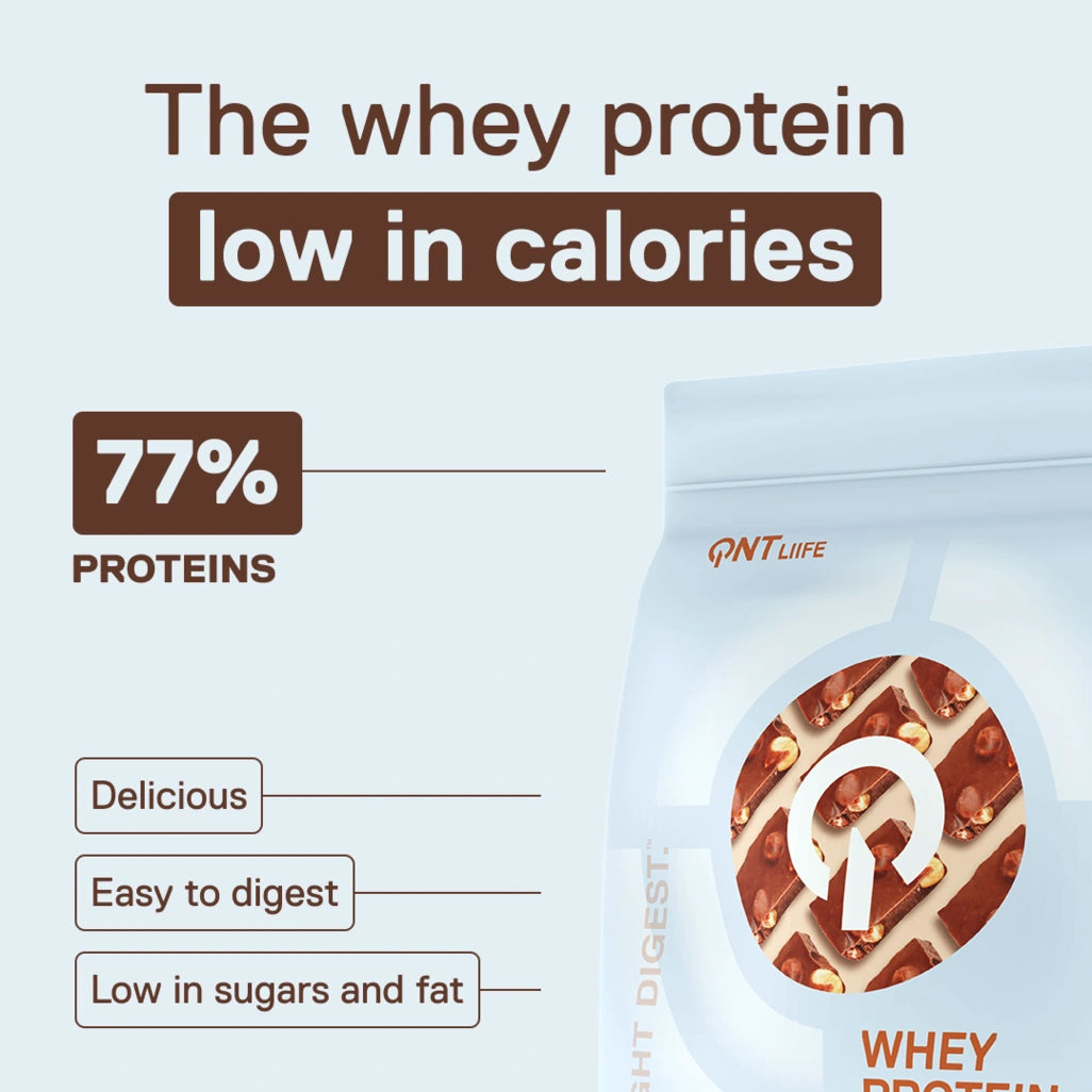 QNT LIIFE Light Digest Whey Protein Hazelnut Chocolate flavor - Light and easy-to-digest whey, 500g bag, chocolate-hazelnut combination