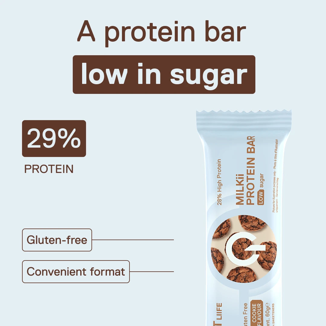 QNT LIIIFE Milkii Protein Bar Cookie – low-sugar protein bar