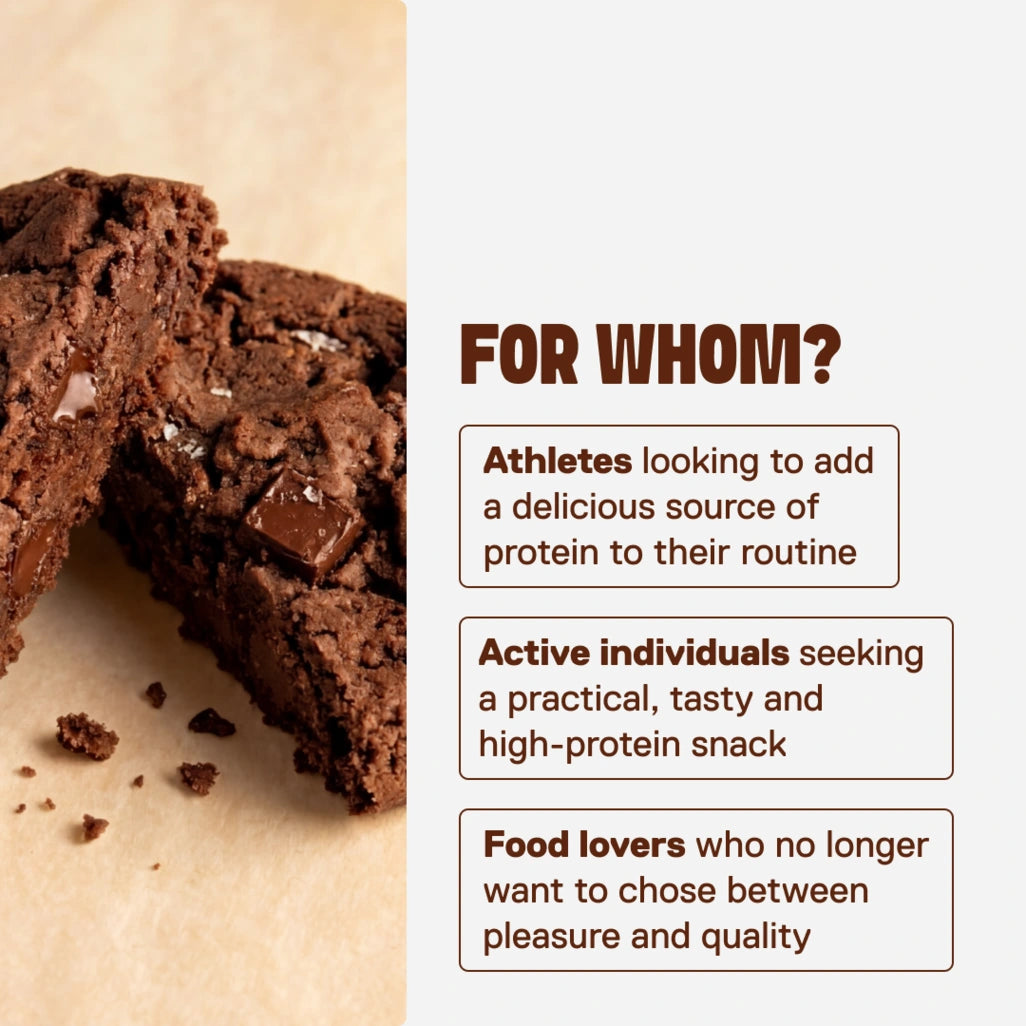 Protein cookie QNT LIIFE Chocolate Chips flavor as a gourmet snack - Soft texture, 60g single-serve pack