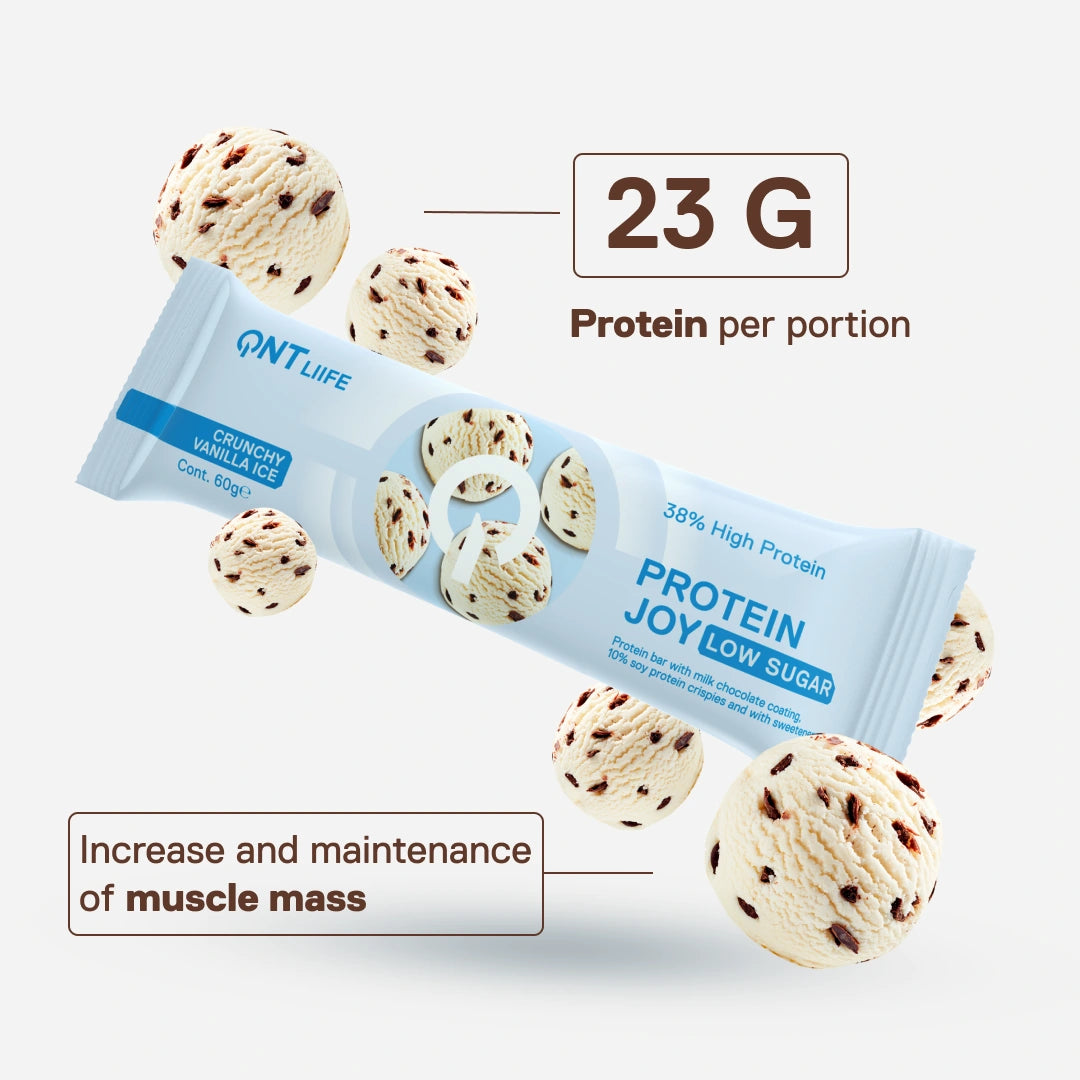 Protein Joy crunchy vanilla ice cream — protein profile and nutritional values of the bar