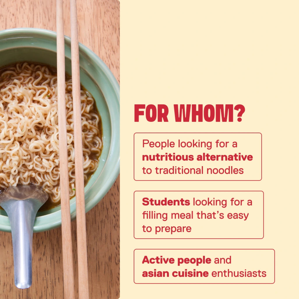 QNT LIIFE Protein Noodles - For who? Athletes, students and Asian-cuisine fans looking for a fast and balanced protein-rich meal