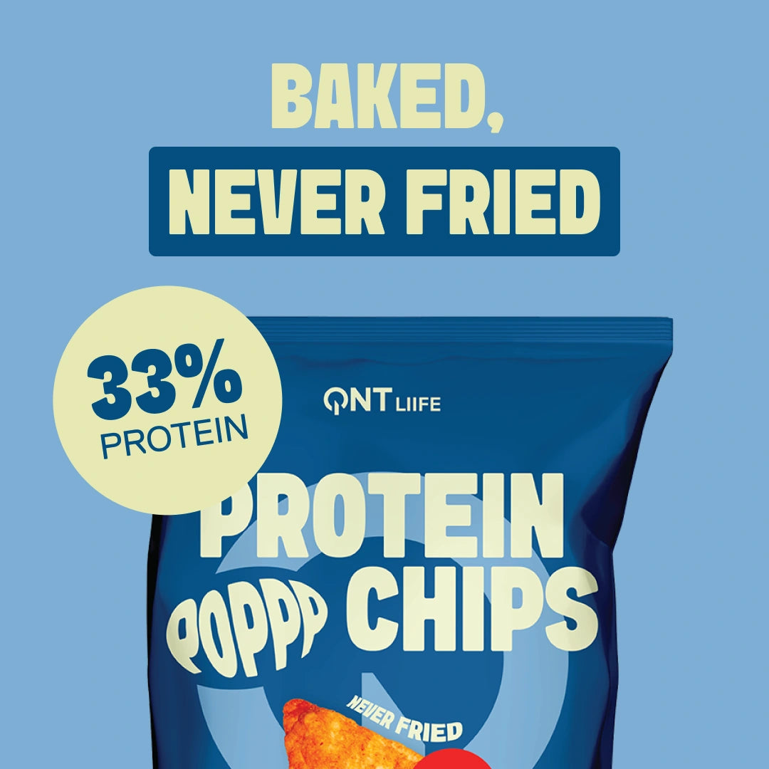 QNT LIIFE Protein Pop Chips Paprika flavor - Protein chips with mild paprika, 33% protein, 50g pack