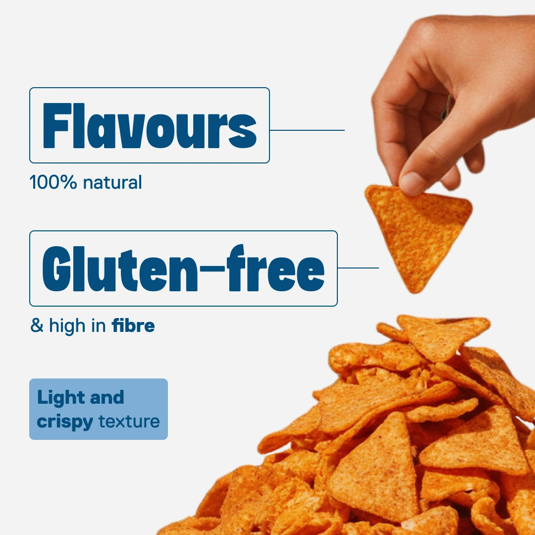 Protein chips QNT LIIFE Paprika flavor to enjoy - Light crunchy texture from popping, not fried, 50g pack