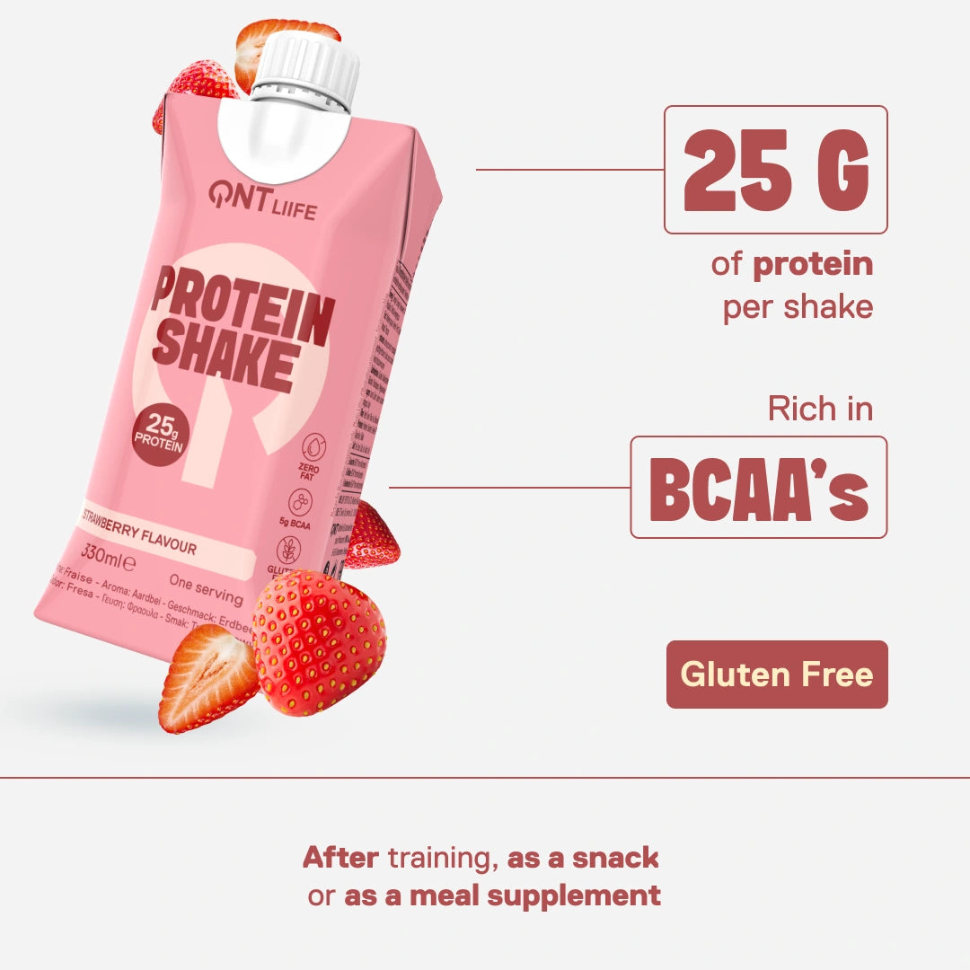 Protein Shake strawberry — nutritional values and protein profile to support athletic effort