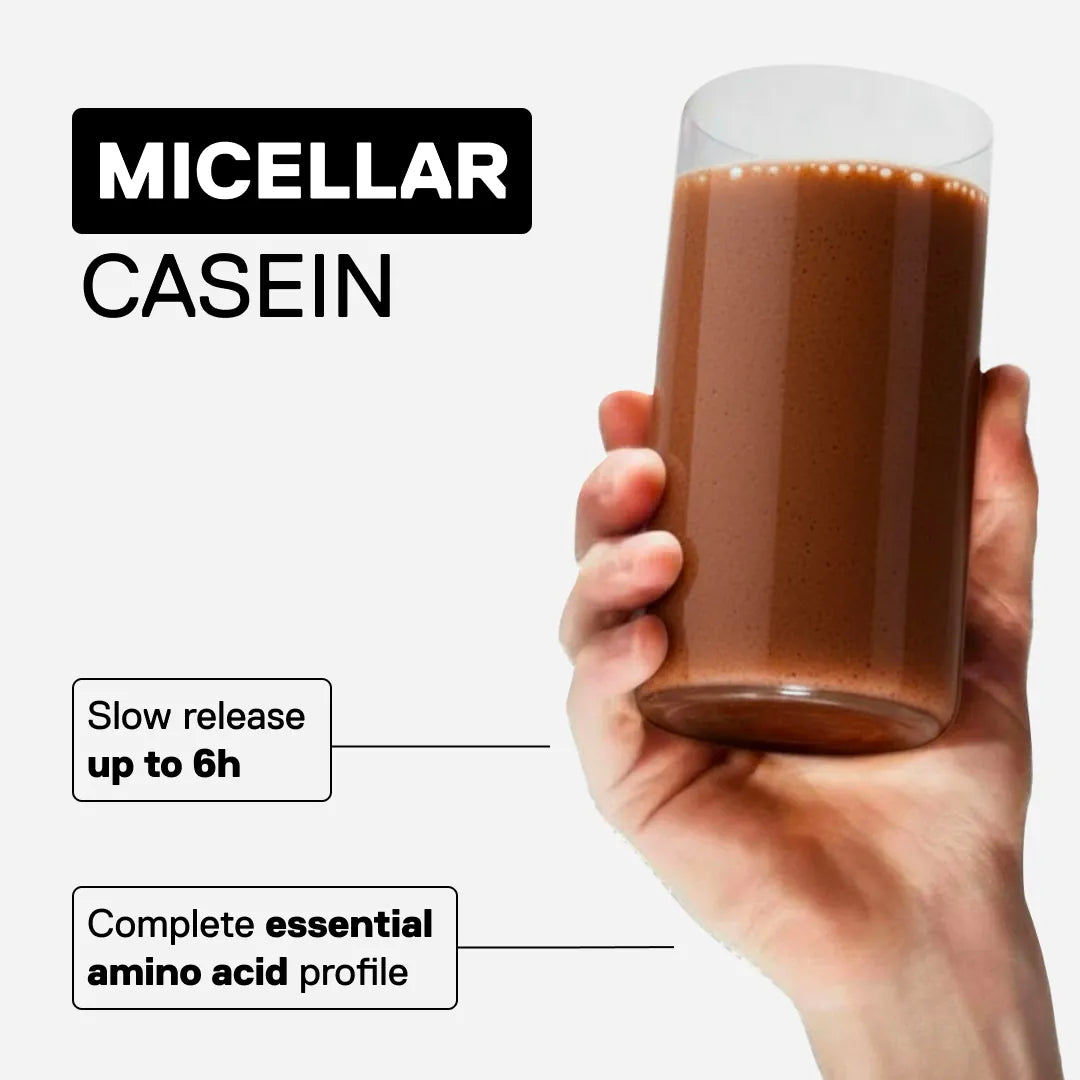 QNT METAPURE Casein Protein Micellar Chocolate flavor as a bedtime snack - 24g sustained-release protein
