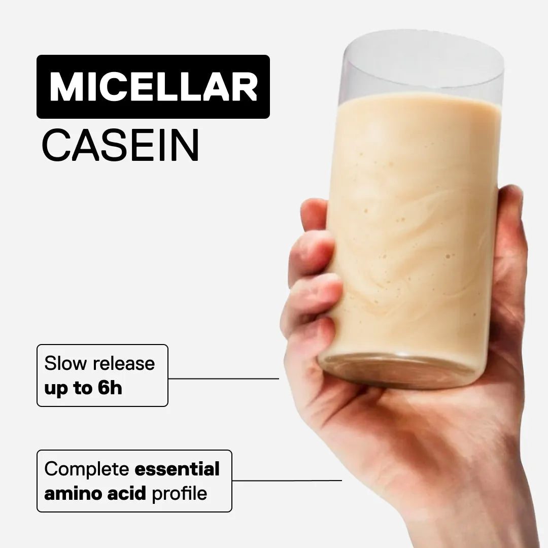 QNT METAPURE Casein Protein Micellar Vanilla flavor as a bedtime snack - 24g sustained-release protein