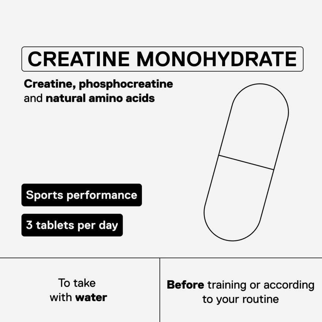 Creatine monohydrate METAPURE — benefits and dosage in tablets for short, intense efforts