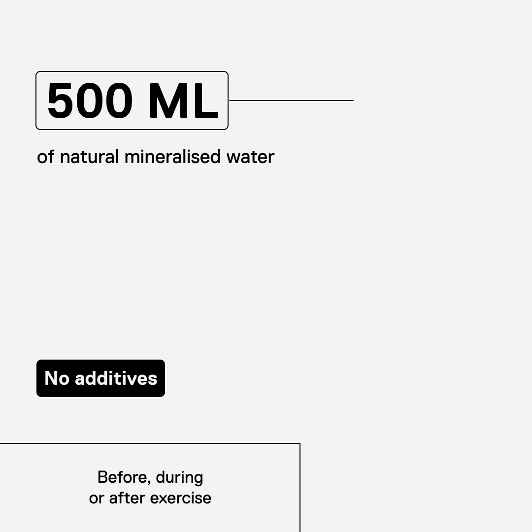QNT MOVE Sport Water – 500 ml of natural mineralised water with no additives