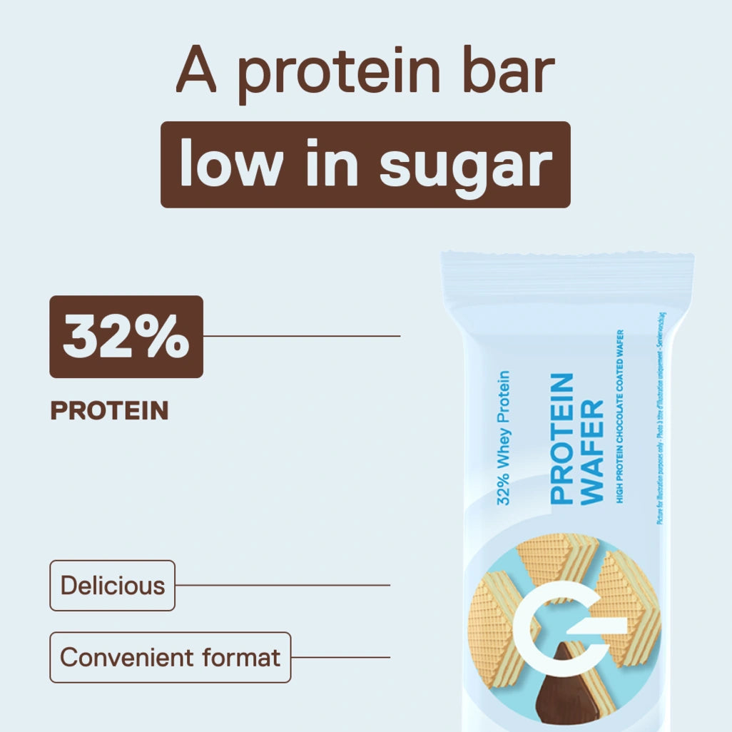 QNT LIIFE Protein Wafer Vanilla Yogurt flavor - Crunchy protein wafer with vanilla-yogurt notes, 35g pack, high-protein snack