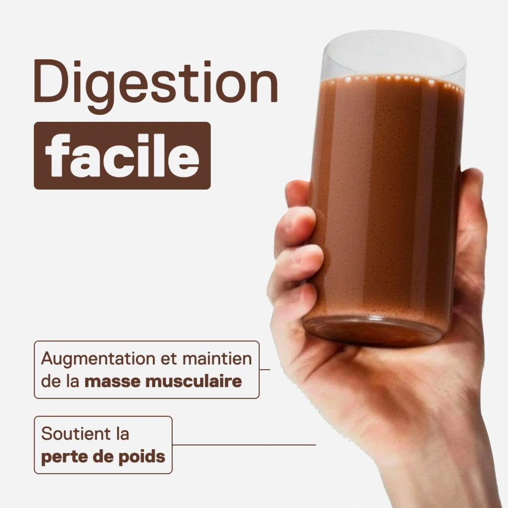 Light Digest Whey QNT saveur Chocolat belge à savourer - Texture légère et chocolatée, sachet de 500 g