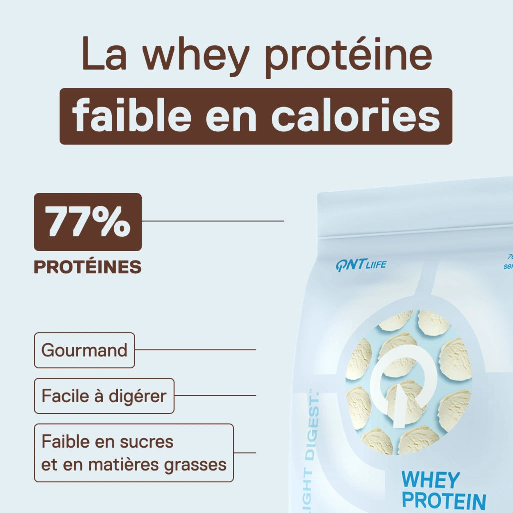 QNT LIIFE Light Digest Whey Protéine saveur Vanille - Whey légère et facile à digérer, sachet de 500 g, le grand classique vanille