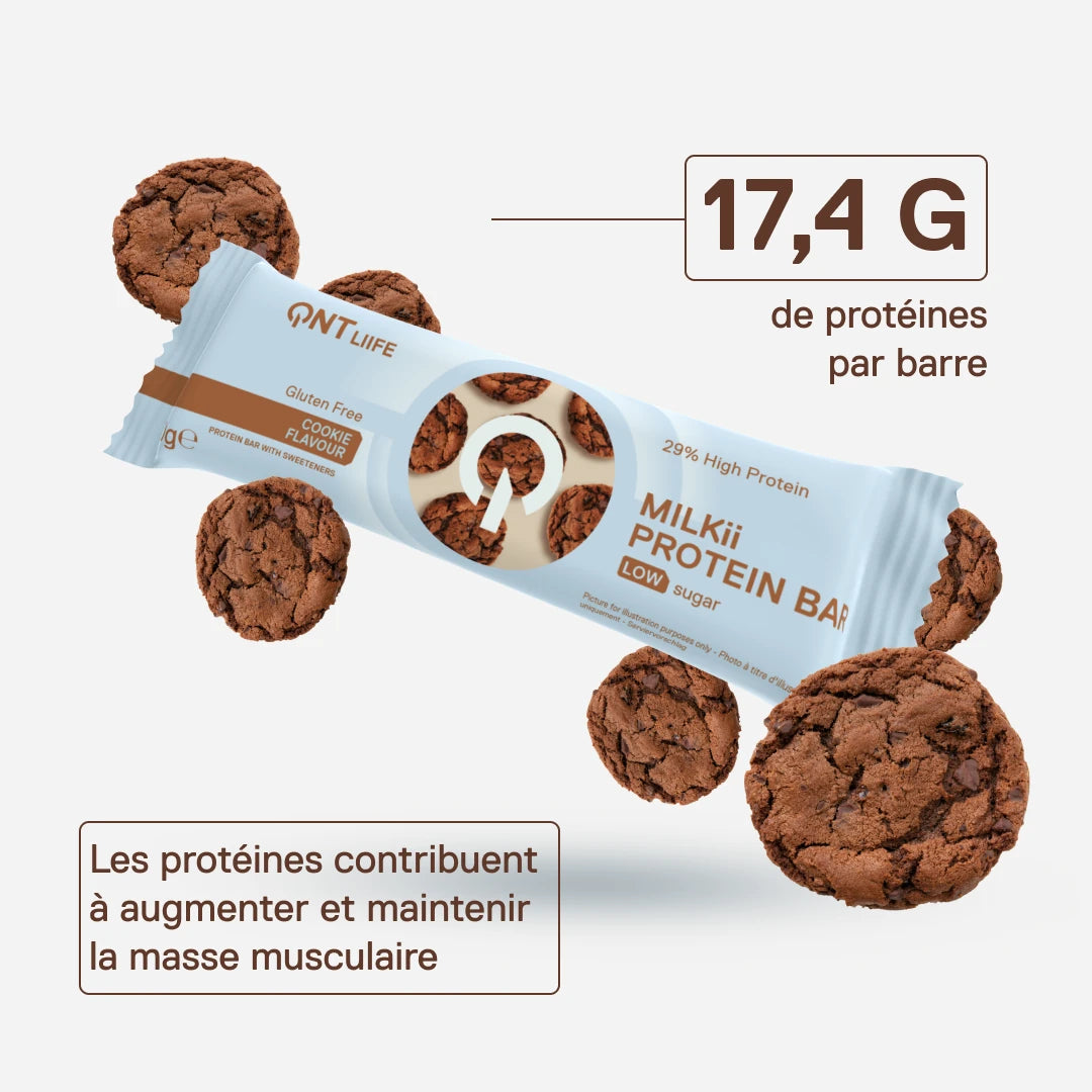 QNT LIIIFE Milkii Protein Bar Cookie – 17,4 g de protéines par barre