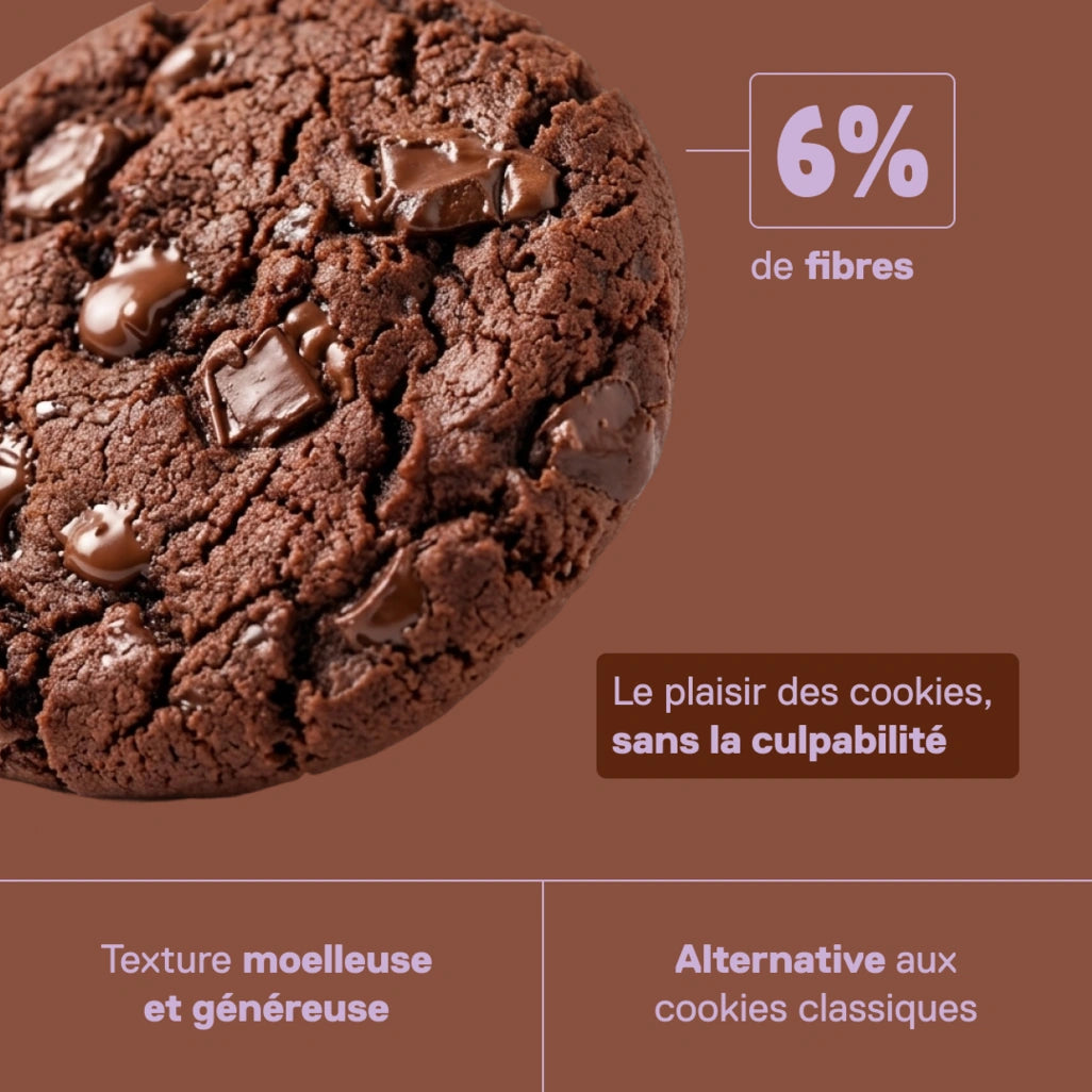 QNT LIIFE Protein Cookie saveur Pépites de chocolat - 15g de protéines par cookie, 243 kcal, 3,6g de fibres