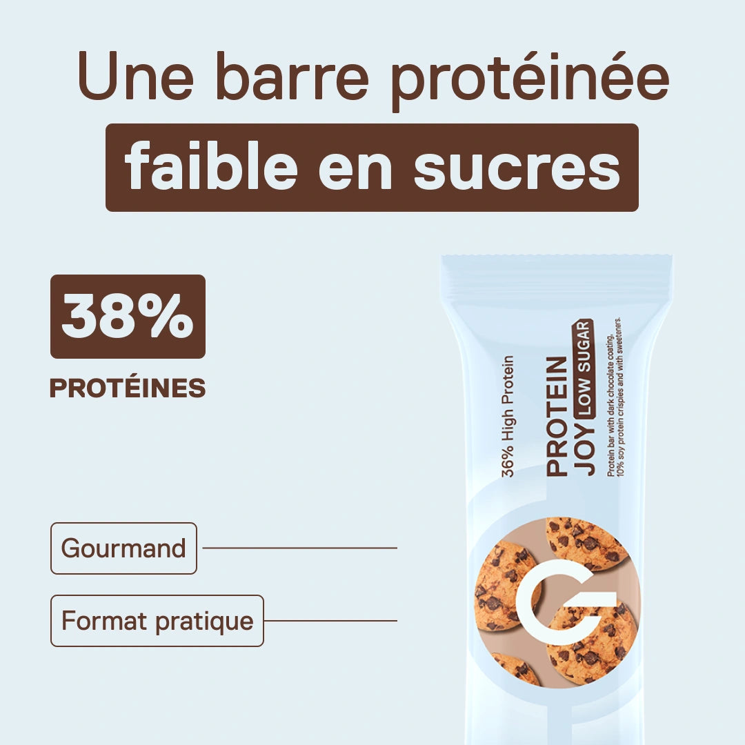 Protein Joy LIIFE cookie croquant au chocolat — barre protéinée gourmande, texture croquante 60 g