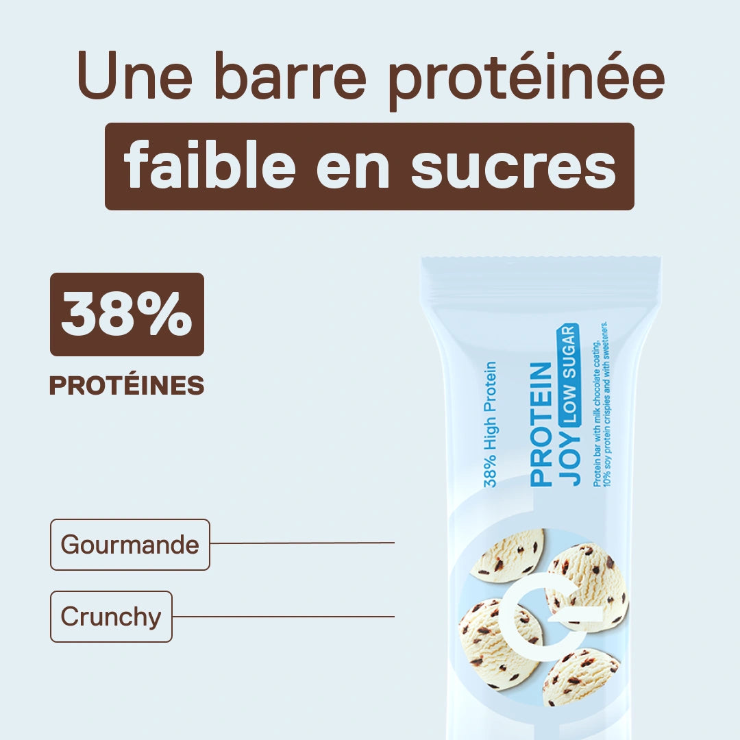 Protein Joy LIIFE glace croquante à la vanille — barre protéinée gourmande, texture croquante 60 g