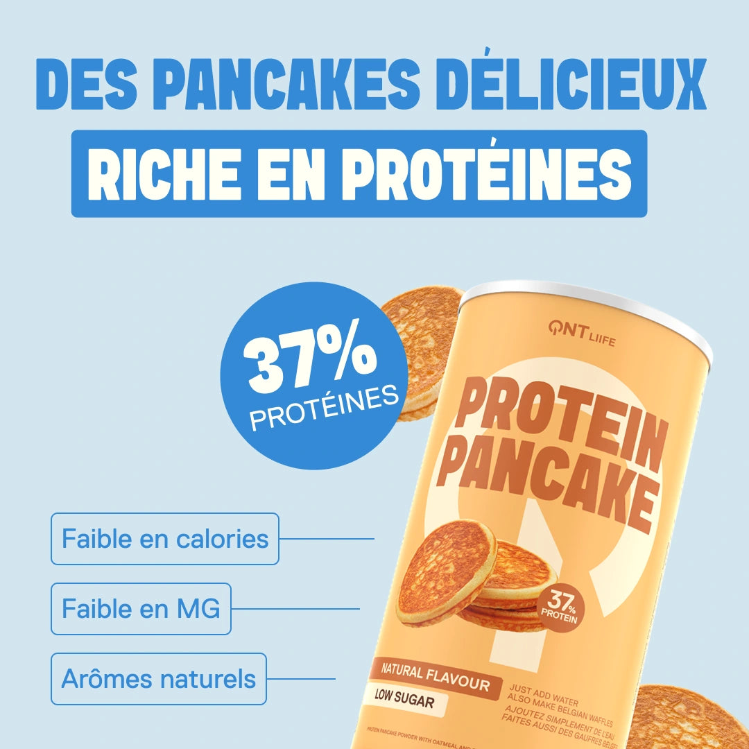 Protein Pancake LIIFE nature — préparation protéinée faible en sucre, base neutre pour pancakes maison