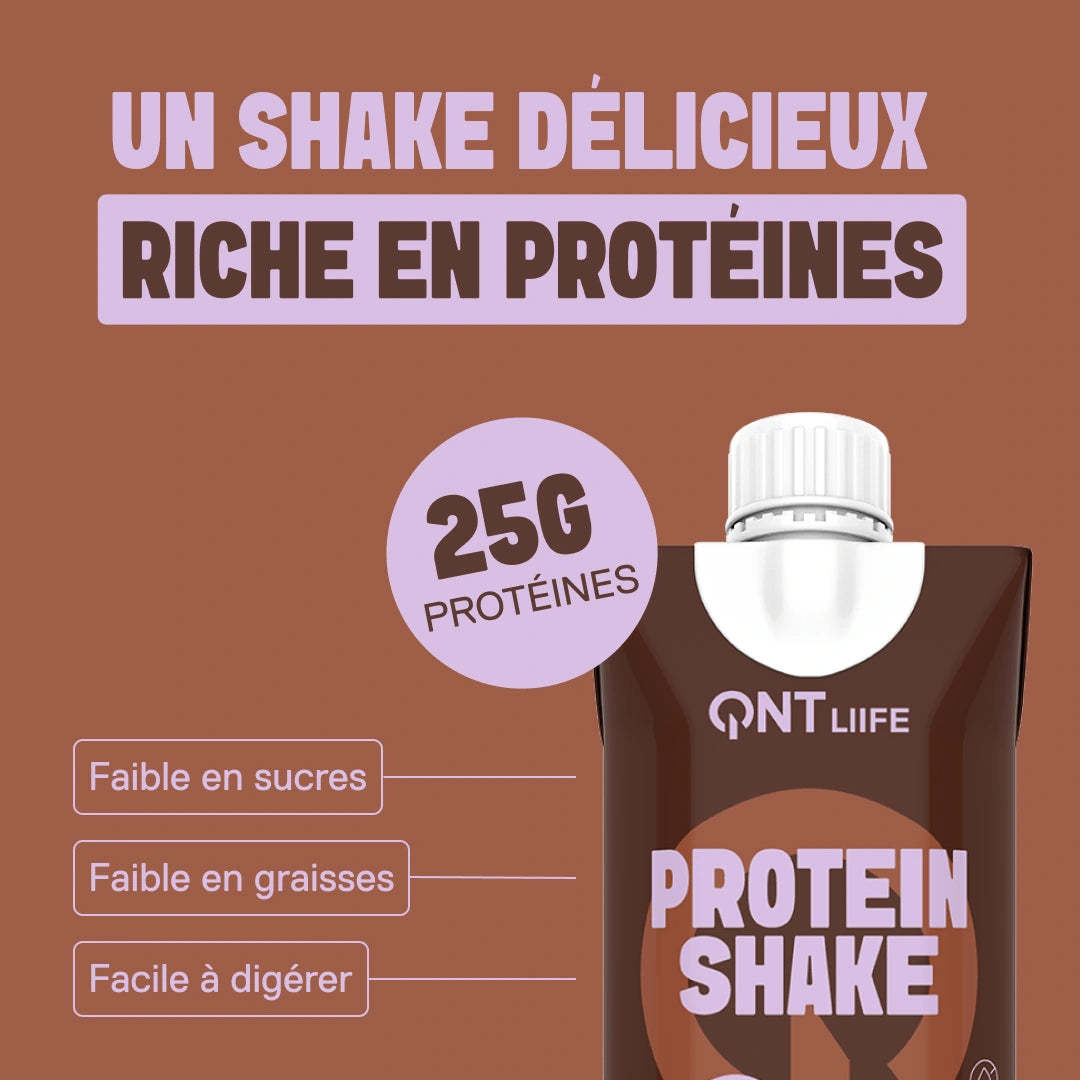 Protein Shake LIIFE chocolat belge — boisson prête-à-boire, 17 g de protéines par bouteille 330 ml