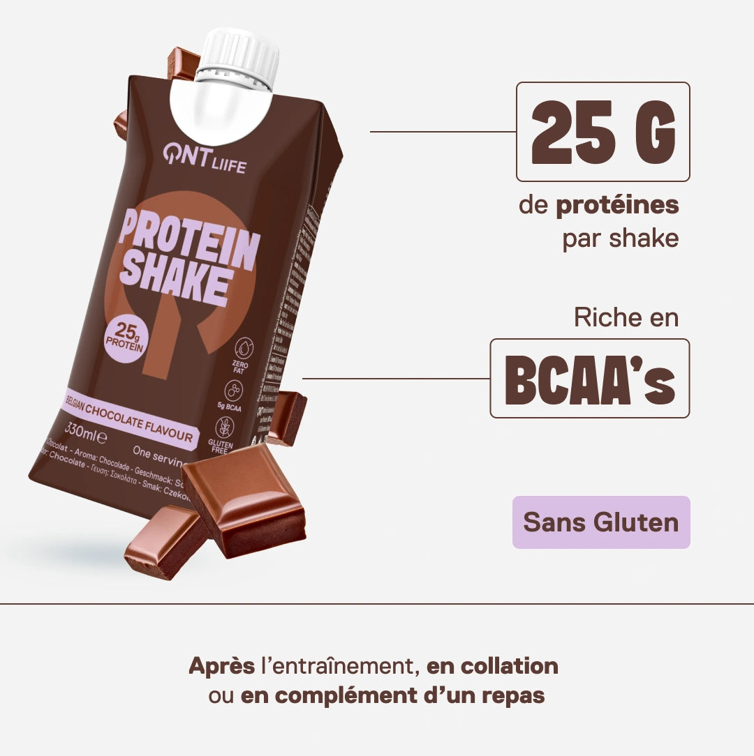 Protein Shake chocolat belge — valeurs nutritionnelles et profil protéiné pour soutenir l'effort sportif