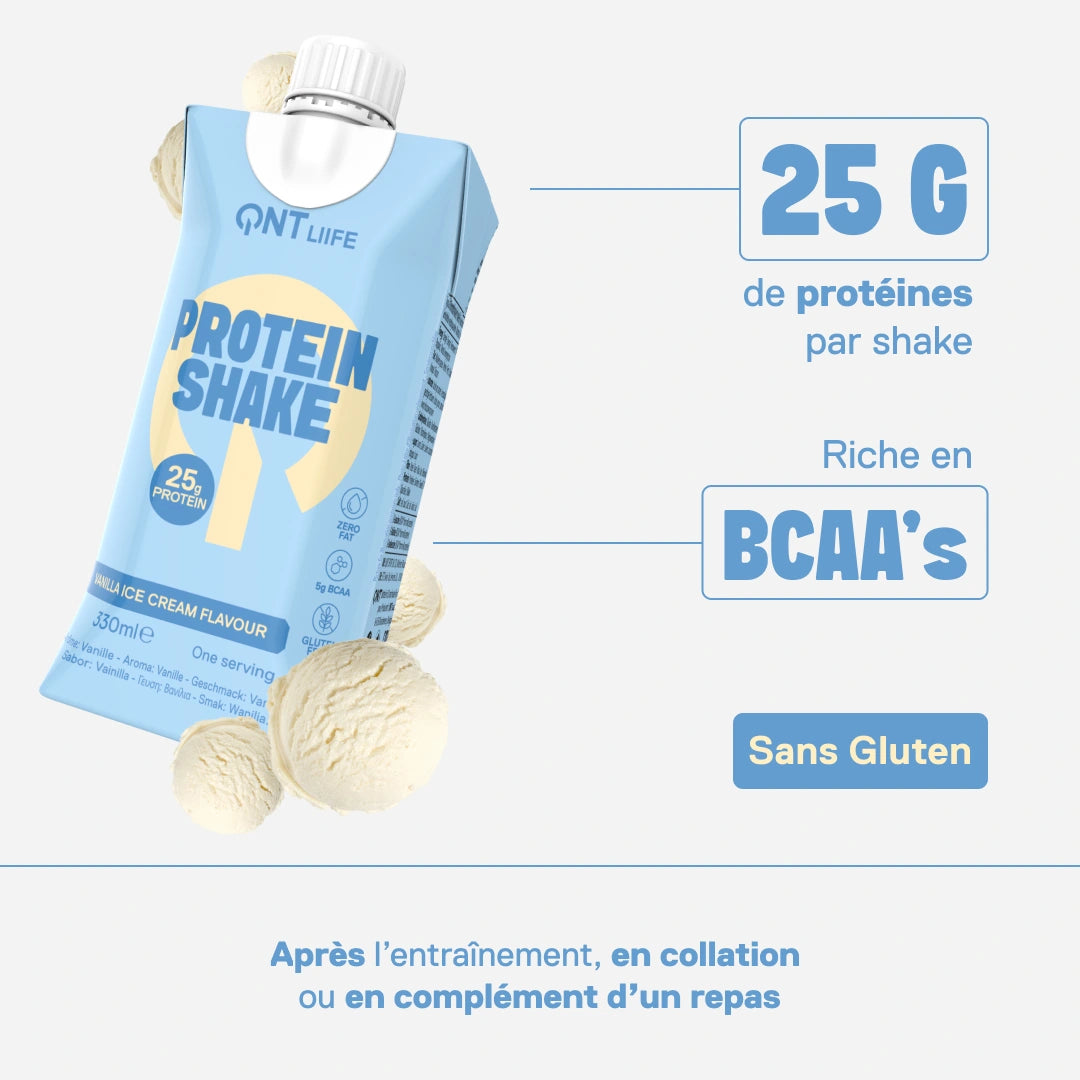 Protein Shake vanille — valeurs nutritionnelles et profil protéiné pour soutenir l'effort sportif