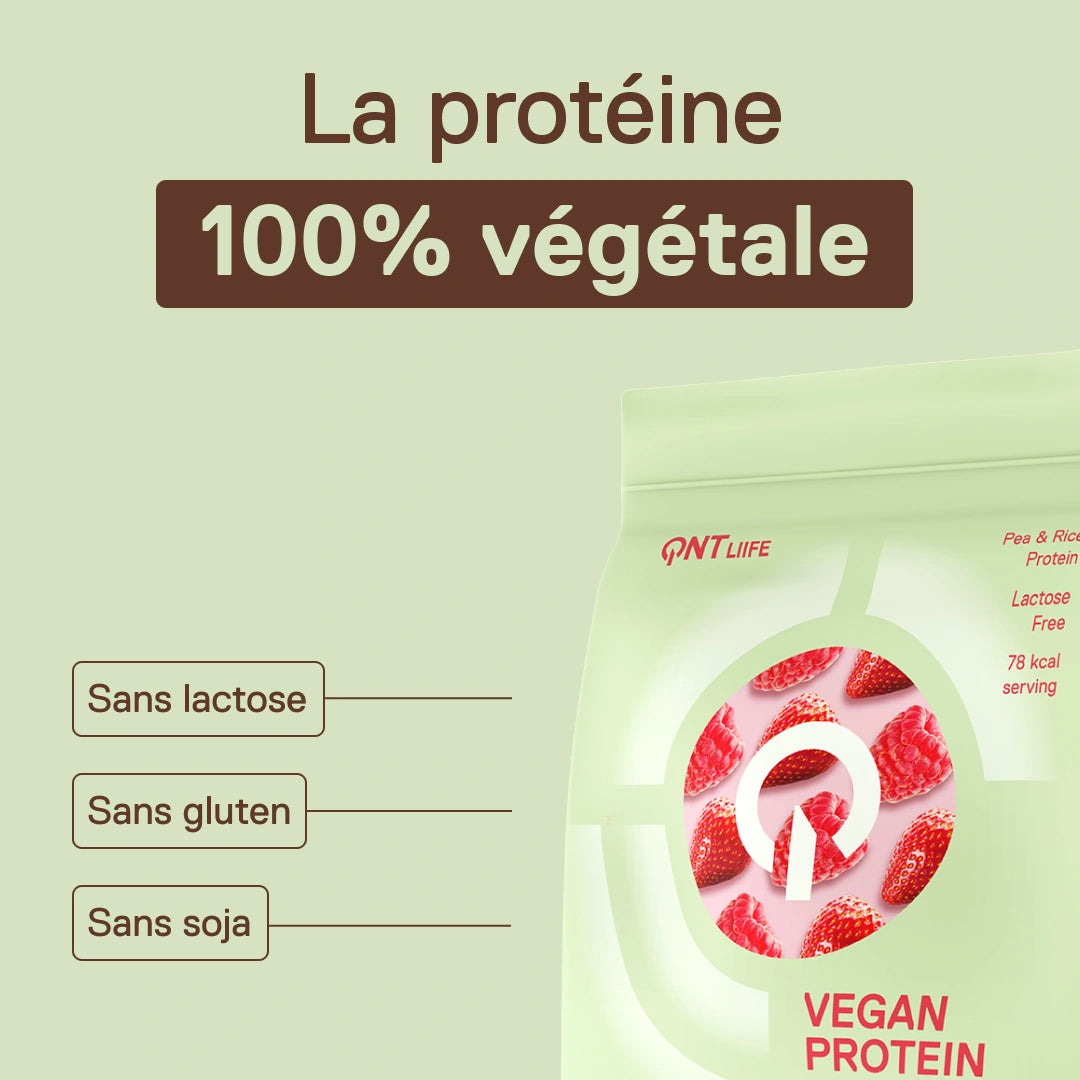 Vegan Protein LIIFE fruits rouges — protéine végétale 100% pois et riz, fraîcheur fruitée