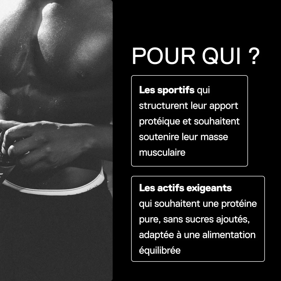 QNT METAPURE Caséine Micellaire - Pour qui ? Sportifs cherchant une protéine longue durée, soutien musculaire nocturne, prise de masse