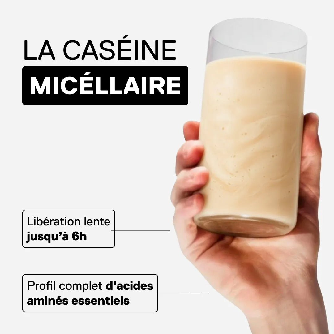 Caséine micellaire QNT METAPURE saveur Vanille à déguster avant le coucher - 24g de protéines à diffusion progressive