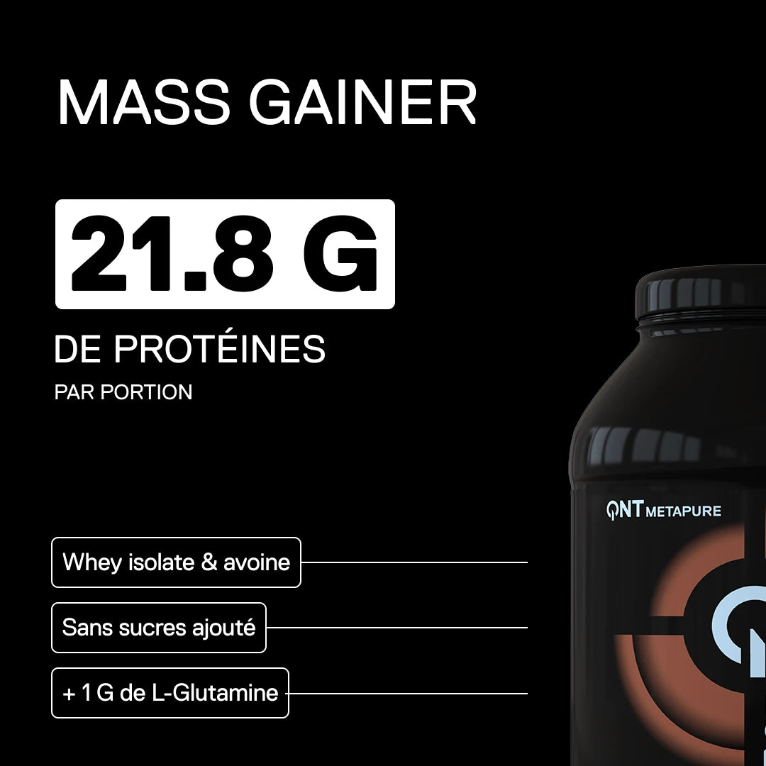 QNT Metapure Mass Whey Isolate Gainer — Chocolat belge — visuel 1