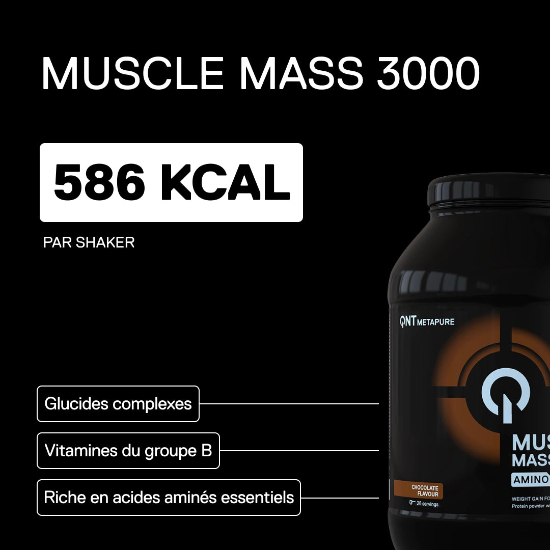 QNT Metapure Muscle Mass 3000 gainer protéiné — Chocolat — visuel 1