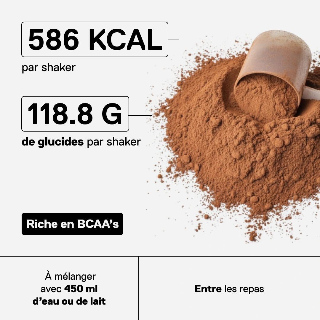 QNT Metapure Muscle Mass 3000 gainer protéiné — Chocolat — visuel 2
