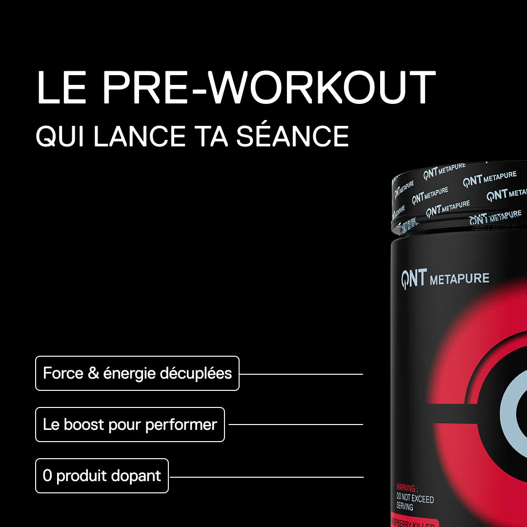 QNT Metapure Pre-Workout Overdrive 390 g — Framboise — visuel 1