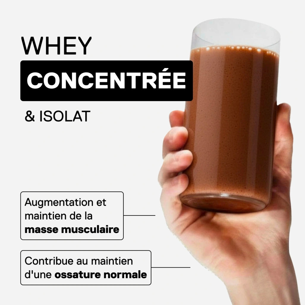 Prime Whey QNT saveur Brownie Chocolat belge à savourer - Notes brownie intenses, texture crémeuse