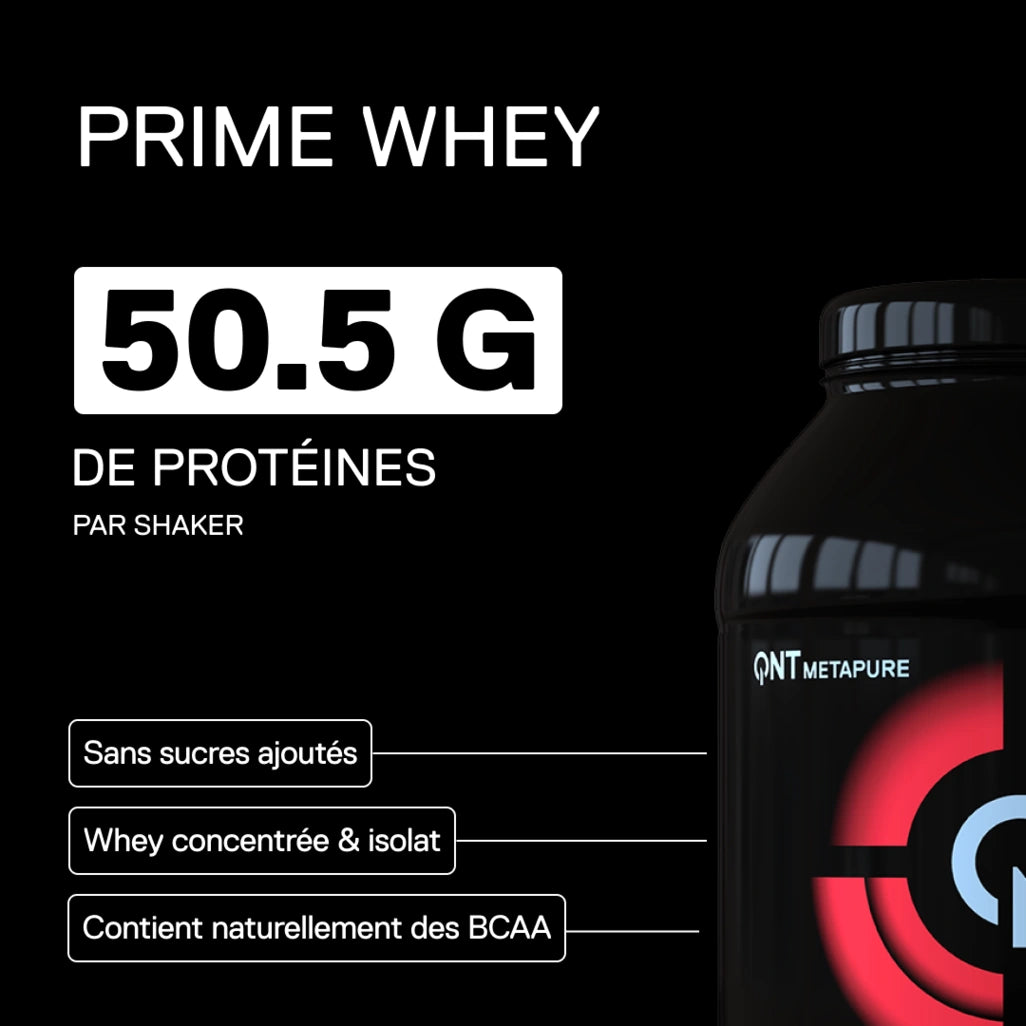 QNT Metapure Prime Whey saveur Fraise - Whey protéine premium, goût fraise rafraîchissant