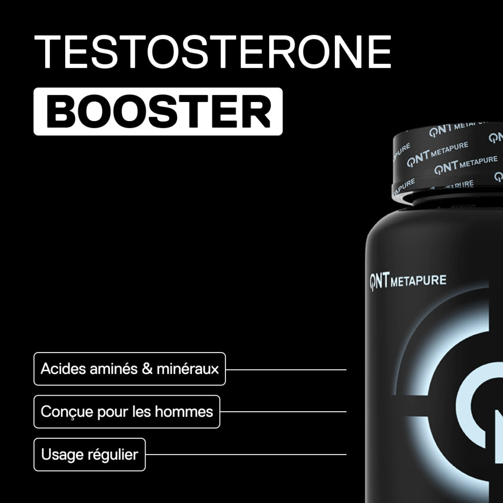 QNT Metapure Testek - Booster de testostérone, formule nutritive complète, 120 capsules
