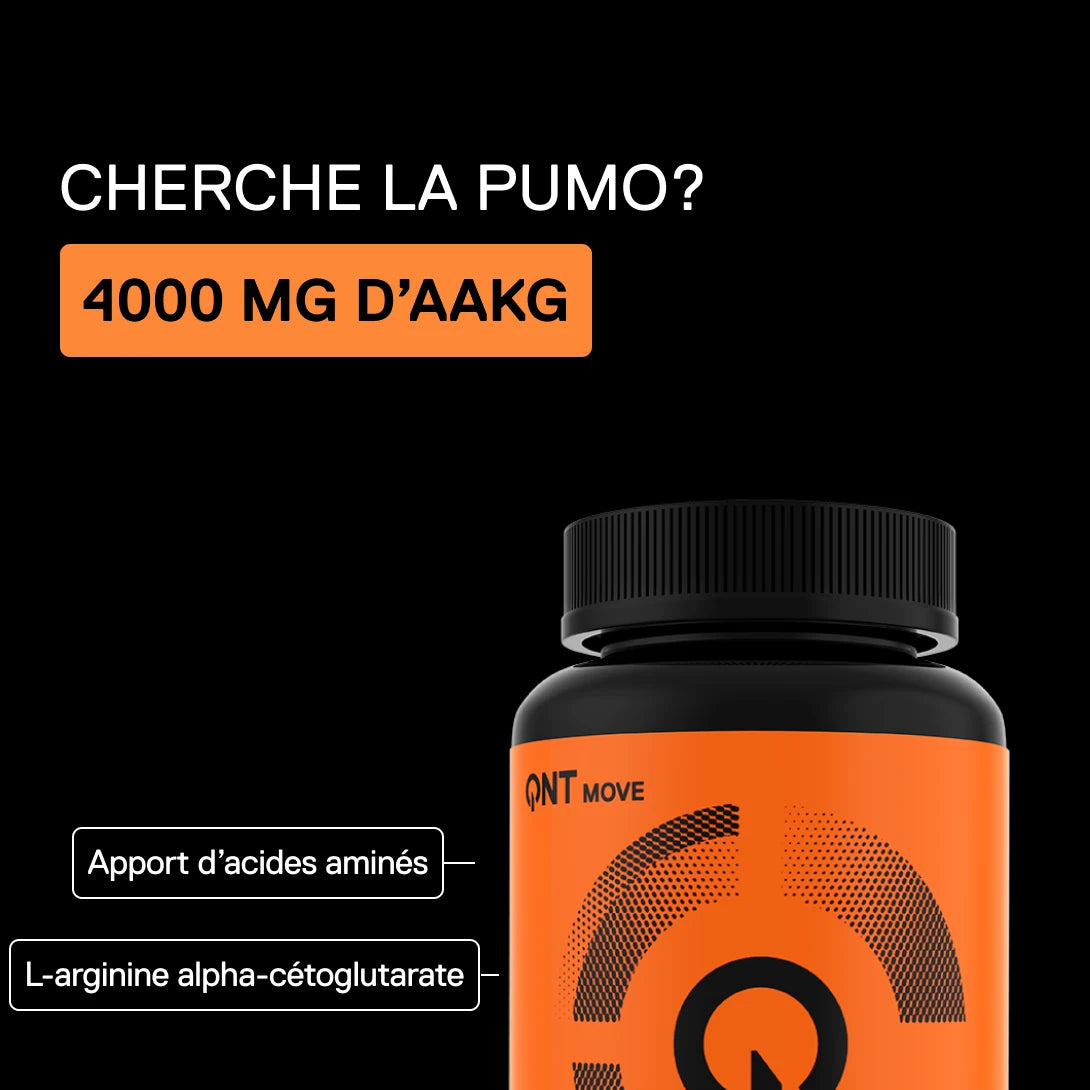 Complément AAKG QNT MOVE 4000 mg avec L-arginine alpha-cétoglutarate pour sportifs