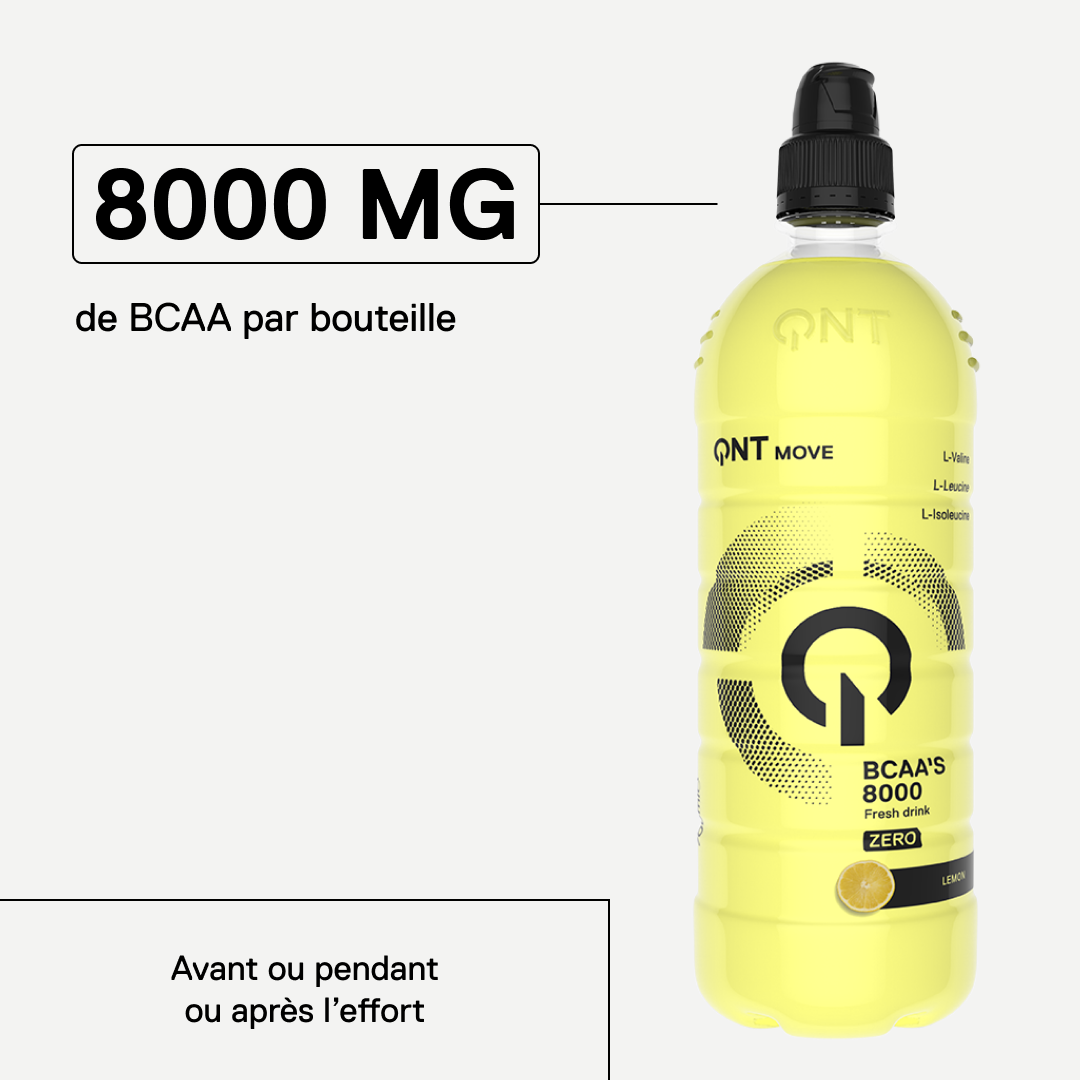 QNT MOVE BCAA’s 8000 Citron – 8000 mg de BCAA par bouteille