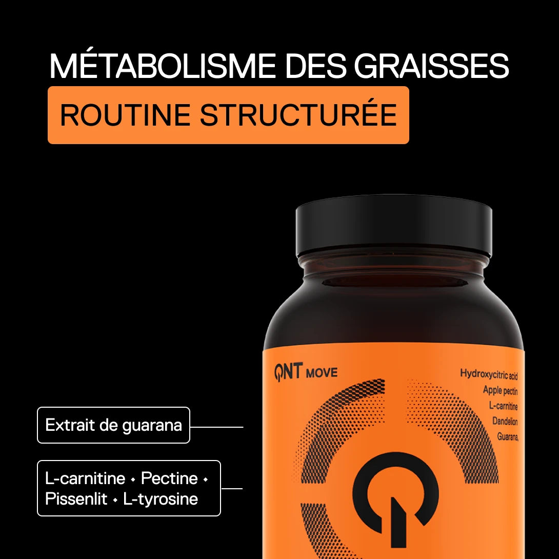 QNT MOVE Burner – extrait de guarana, L-carnitine, pectine, pissenlit et L-tyrosine