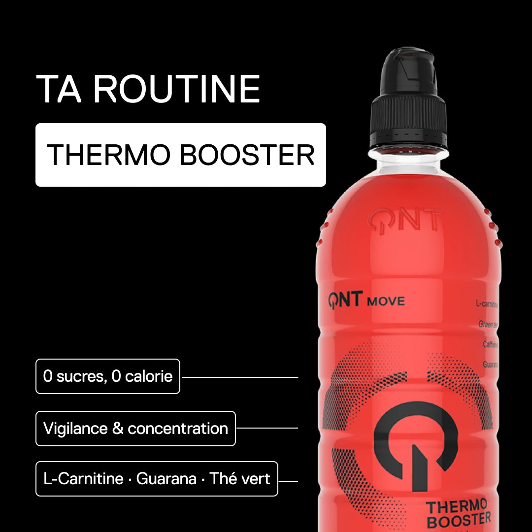 QNT MOVE Thermo Booster Cranberry – boisson sans sucres avec L-Carnitine, guarana et thé vert
