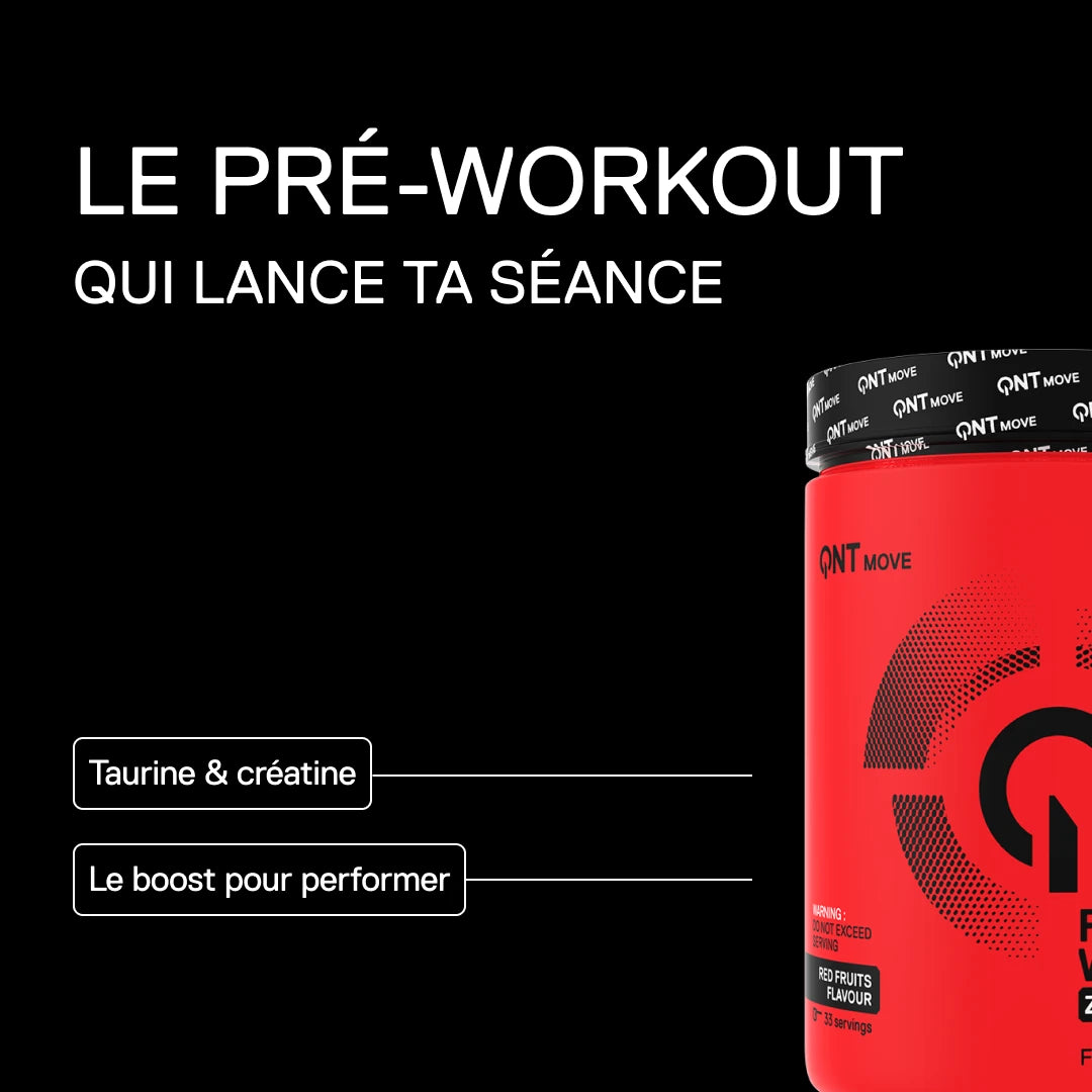QNT MOVE Pre-Workout Zero Caffeine – taurine, créatine et performance