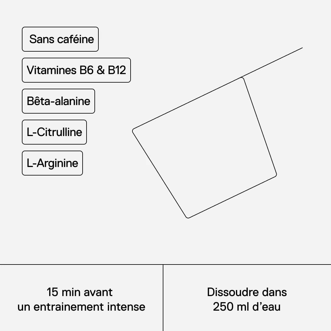 QNT MOVE Pre-Workout Zero Caffeine – formule sans caféine avec vitamines B6 et B12