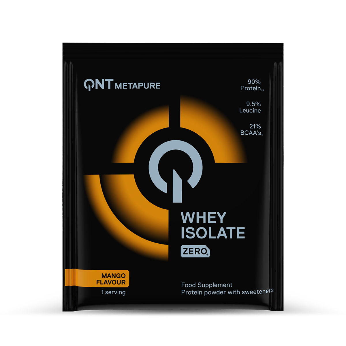 Metapure Whey Isolate Zero QNT Mangue 30 g, protéine whey isolate en poudre sans sucres ajoutés