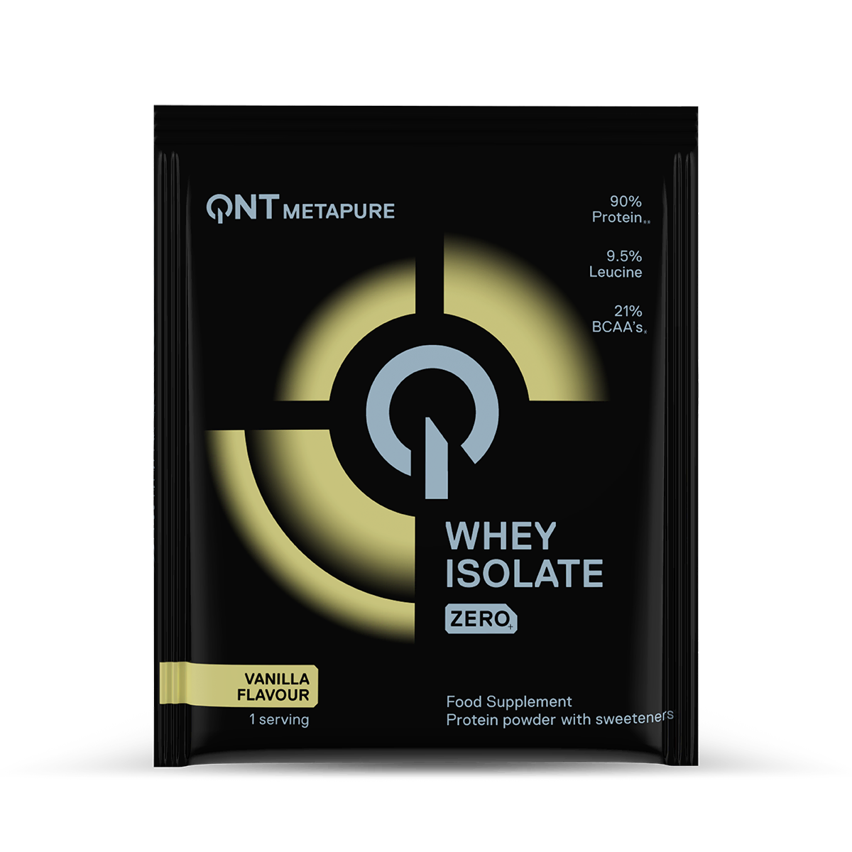 Metapure Whey Isolate Zero QNT Vanille 30 g, protéine whey isolate en poudre sans sucres ajoutés