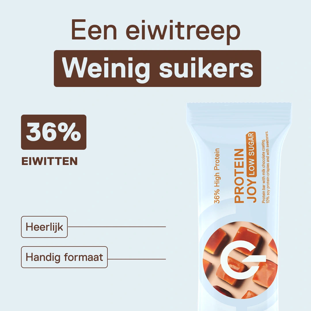 Protein Joy LIIFE knapperige caramelkoek — lekkere eiwitreep met een knapperige textuur, 60 g