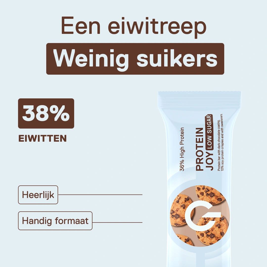Protein Joy LIIFE knapperige chocoladekoek — lekkere eiwitreep met een knapperige textuur, 60 g