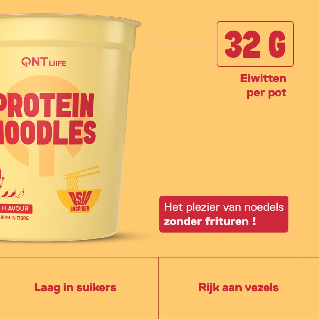 QNT LIIFE Protein Noodles smaak Pittige curry - 220 kcal per portie, 4,2g vezels, rijk aan eiwit