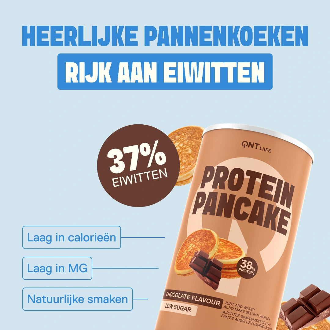 Protein Pancake LIIFE chocolade — eiwitrijke pannenkoekmix met weinig suiker, lekkere chocoladesmaak