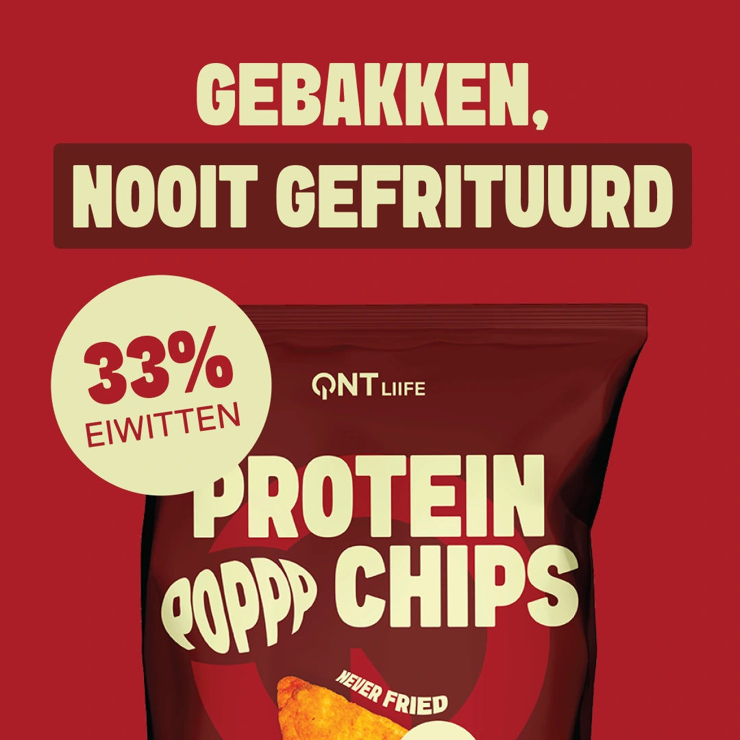 QNT LIIFE Protein Pop Chips smaak Barbecue - Knapperige eiwitchips bereid door popping, 33% eiwit, zakje van 50 g