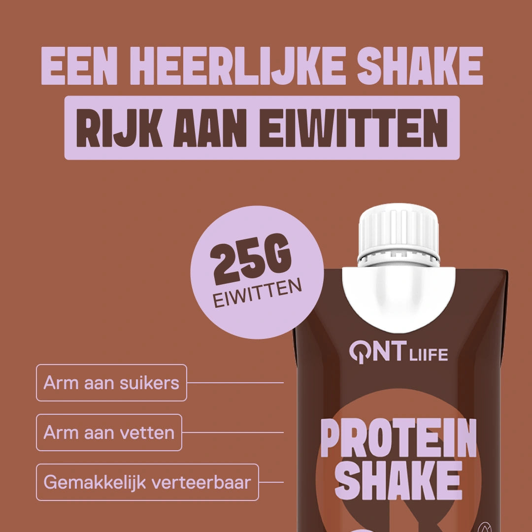 Protein Shake LIIFE Belgische chocolade — ready-to-drink shake, 17 g eiwit per 330 ml fles
